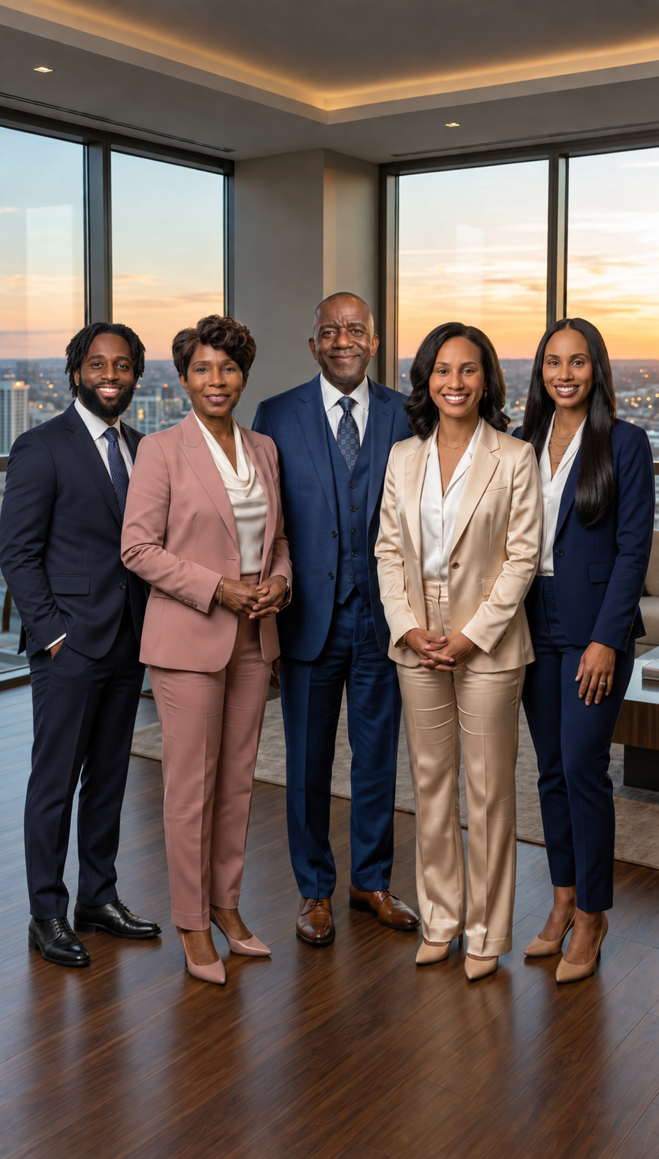 Trey Richards, Carol Bennett-Richards, Kenrick Richards, Daisy Rogers and Lishette Rogers